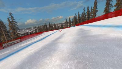 The screen of our advanced and pro ski and snowboard simulator